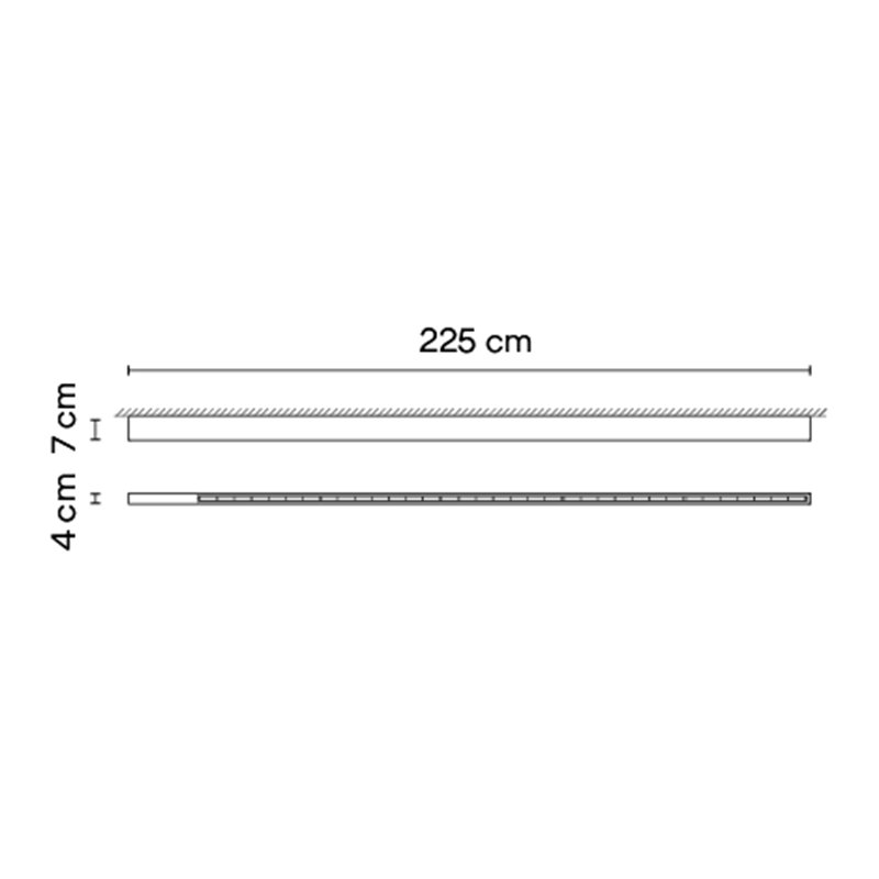 Vibia Offset Flat Diffuser 225 cm - 1757 Deckenlampe