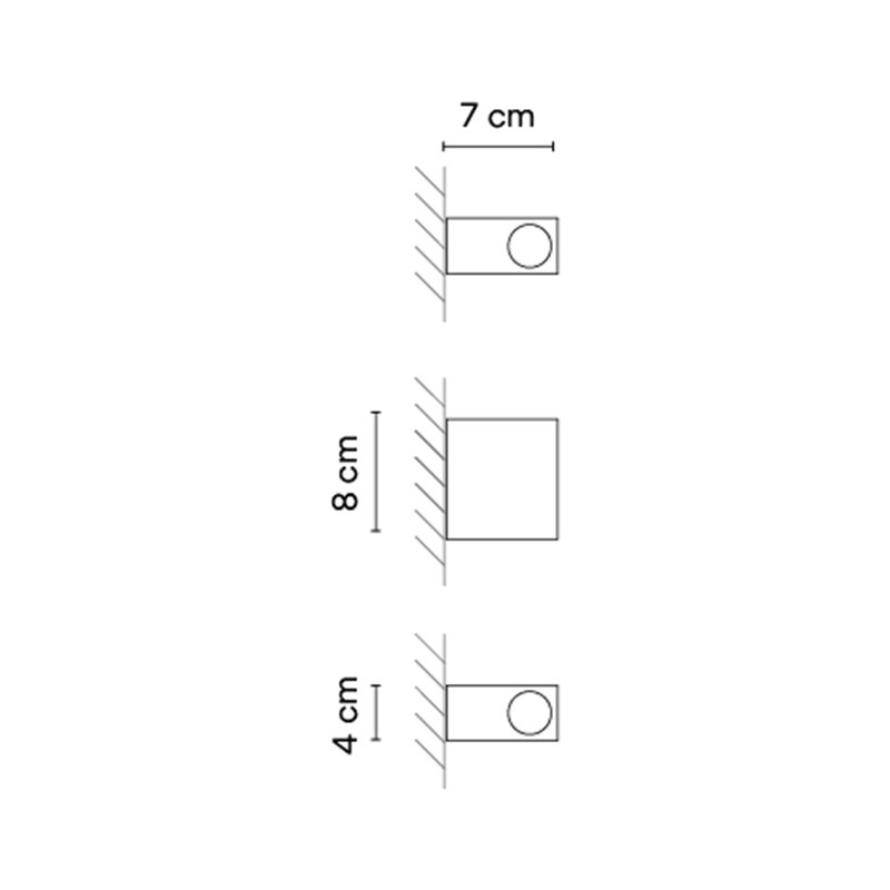 Vibia Offset Up&Down Surface Grazer 8 cm - 1770 Wandlampe