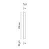 Vibia Offset Up&Down Surface Grazer 100 cm - 1772 Wandlampe