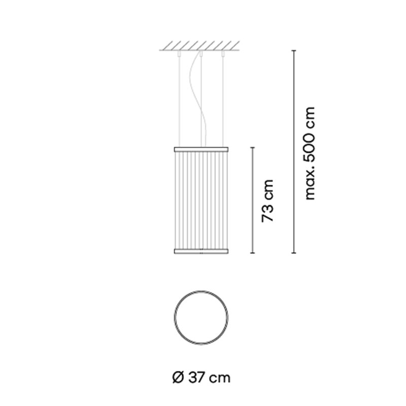 Vibia Array Ø 37 cm - 73 cm - 1800 Hängelampe