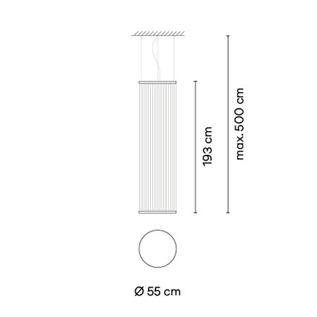 Vibia Array Ø 55 cm - 193 cm - 1825 suspension lamp