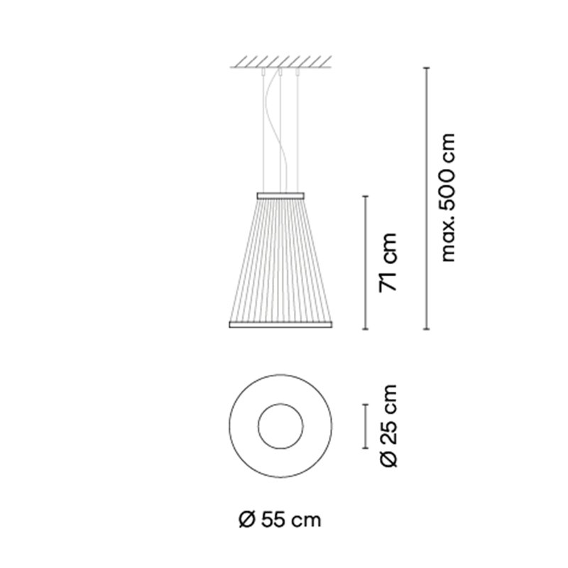Vibia Array Ø 55 cm - 71 cm - 1850 Hängelampe