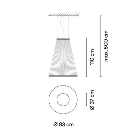Vibia Array Ø 83 cm - 110 cm - 1865 suspension lamp
