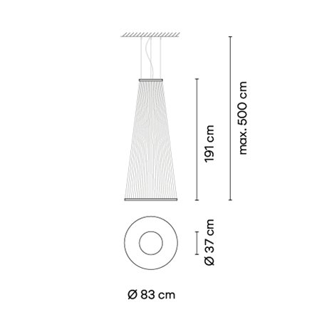 Vibia Array Ø 83 cm - 191 cm - 1870 suspension lamp