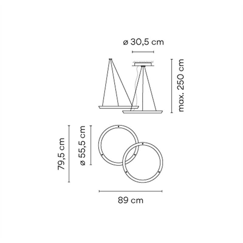 Vibia Halo circular 2x Ø 55,5 cm - 2331 Hängelampe
