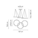 Vibia Halo circular 3x Ø 55,5 cm - 2332 suspension lamp