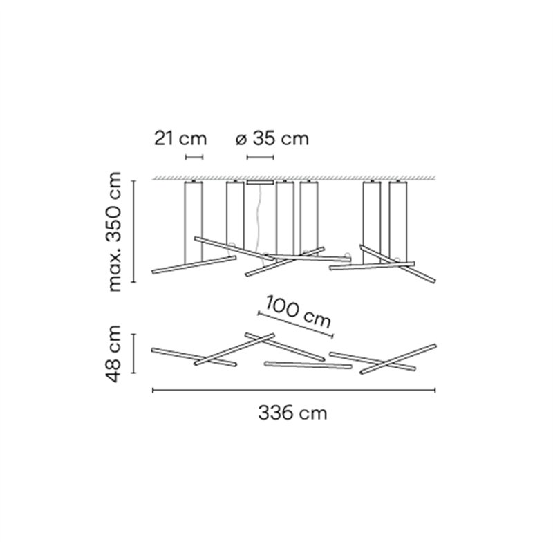 Vibia Halo lineal 6x - 2342 Hängelampe