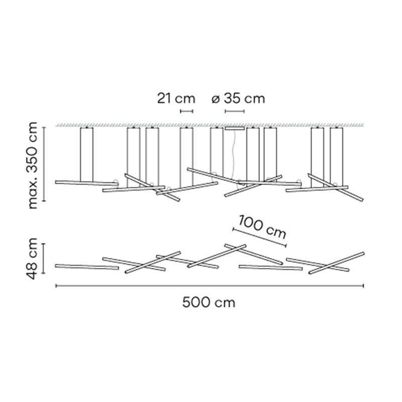 Vibia Halo lineal 9x - 2343 Hängelampe