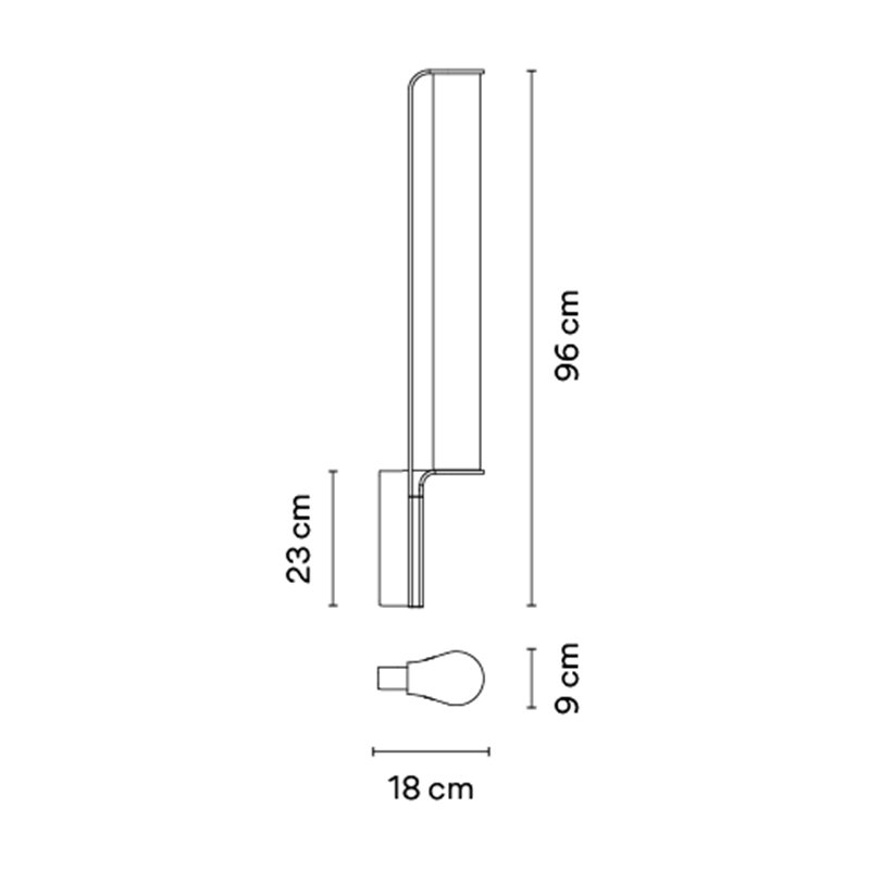 Vibia Class H. 96 cm - 2825 Wandlampe
