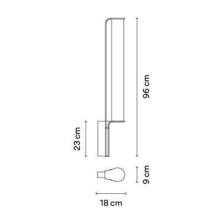 Vibia Class H. 96 cm - 2825 wall lamp