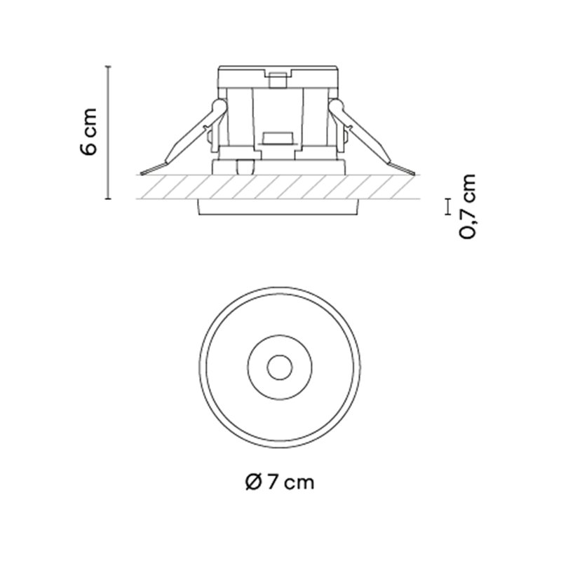 Vibia Circle Trim Narrow Ø 7 cm - 3300 Einbauspot