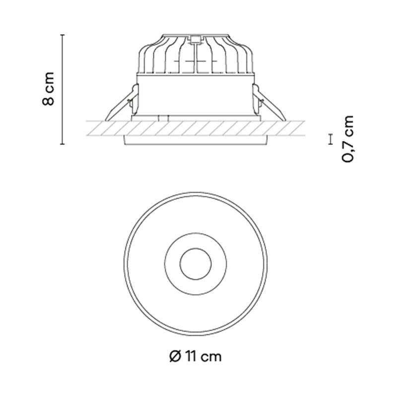 Vibia Circle Trim Narrow Ø 11 cm - 3320 Einbauspot