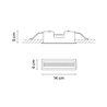 Vibia Line Trim 14 x 4 cm - 3500 Deckenlampe