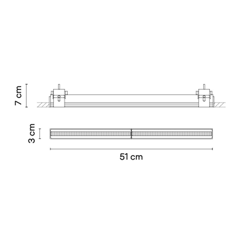 Vibia Line Trimless 51 x 3 cm - 3513 Deckenlampe