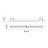 Vibia Line Trimless 51 x 3 cm - 3513 Deckenlampe