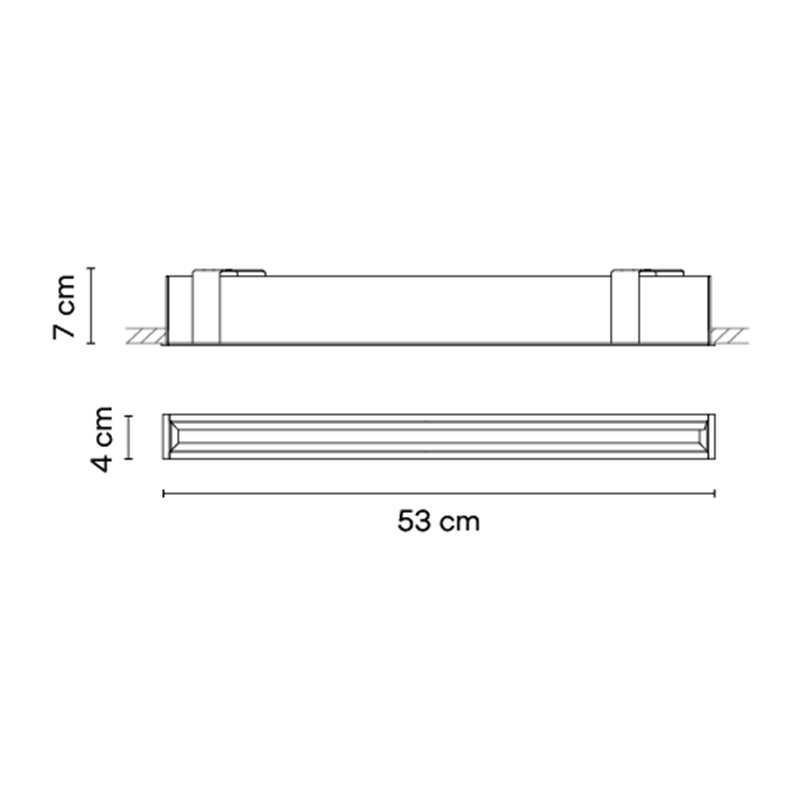 Vibia Line Trim 53 x 4 cm Flat Diffuser - 3530 Deckenlampe
