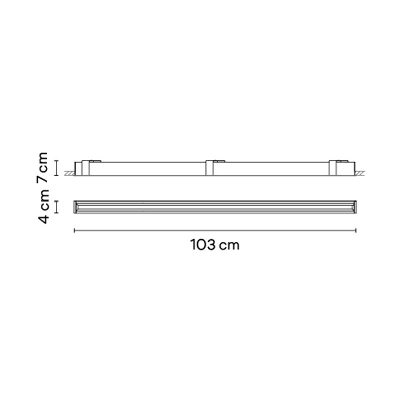 Vibia Line Trim 103 x 4 cm Flat Diffuser - 3535 Deckenlampe