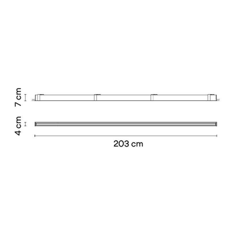 Vibia Line Trim 203 x 4 cm Flat Diffuser - 3540 Deckenlampe