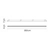 Vibia Line Trim 203 x 4 cm Flat Diffuser - 3540 Deckenlampe