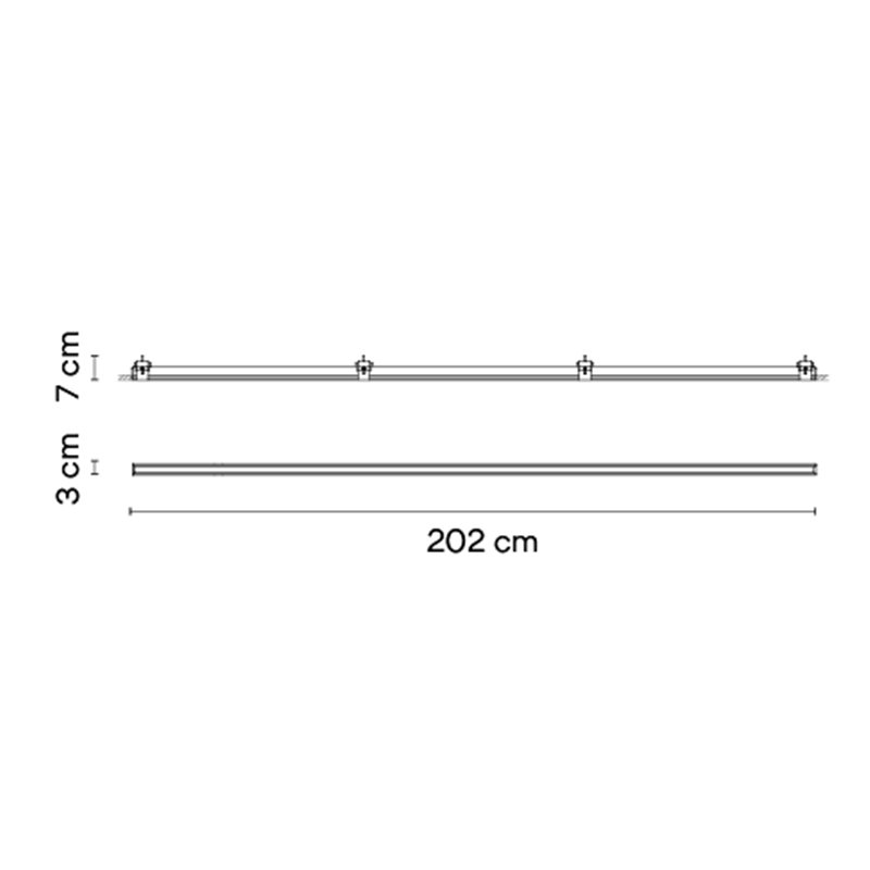 Vibia Line Trimless 202 x 3 cm Flat Diffuser - 3543 Deckenlampe