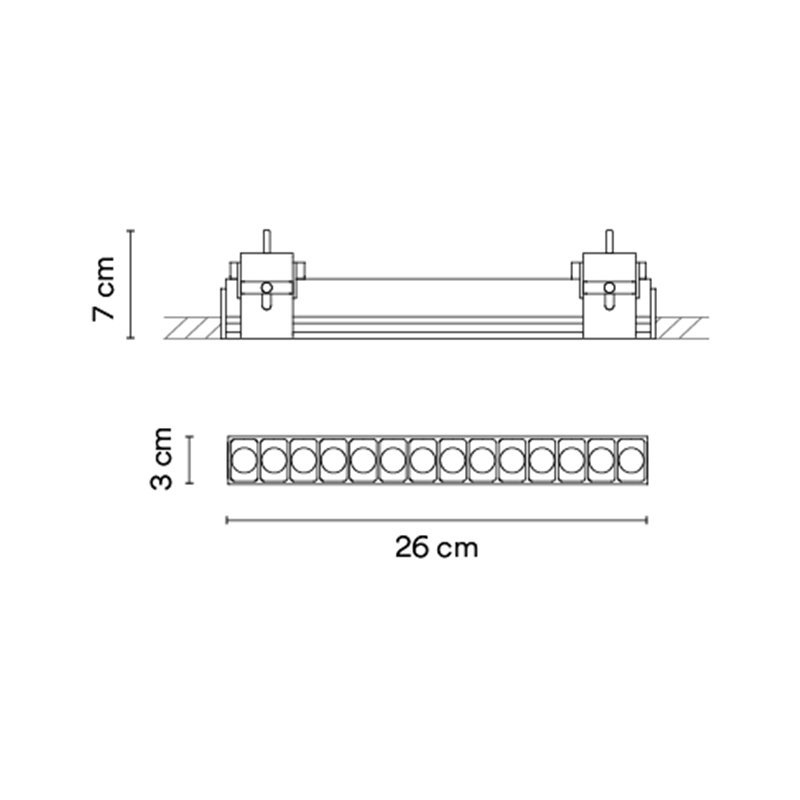 Vibia Line Trimless 26 x 3 cm - 3558 Deckenlampe