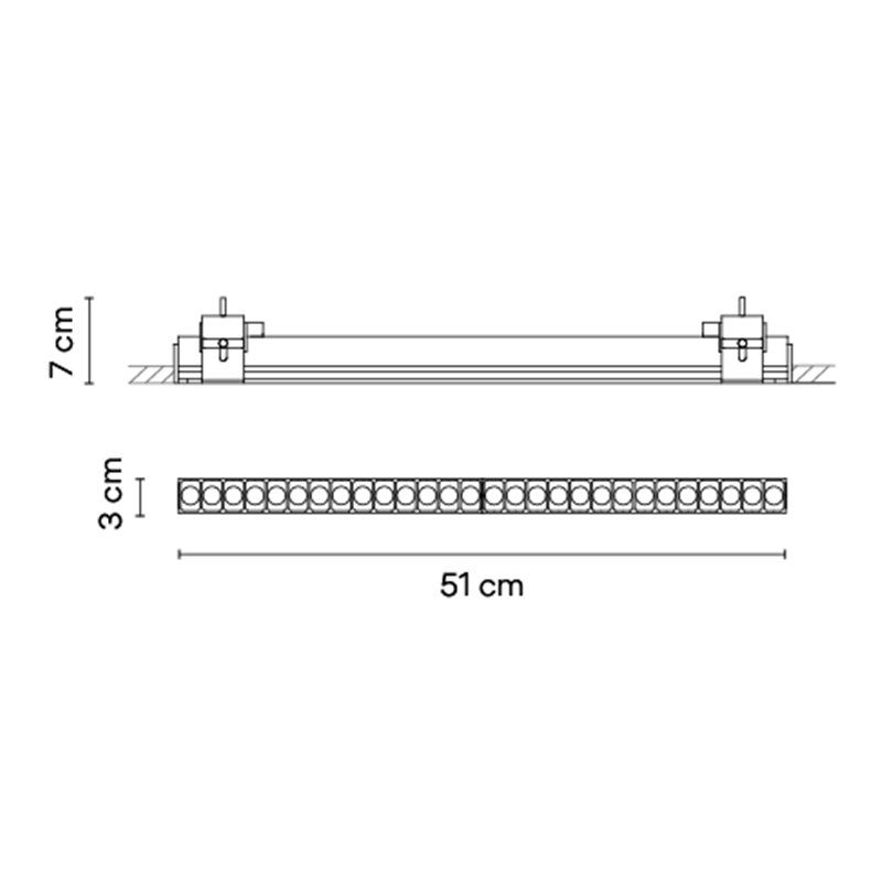 Vibia Line Trimless 51 x 3 cm - 3563 Deckenlampe