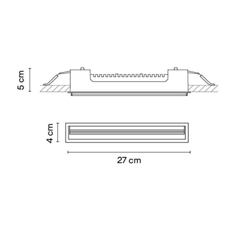Vibia Line Wall Washer Trim 27 x 4 cm - 3575 Deckenlampe