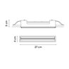 Vibia Line Wall Washer Trim 27 x 4 cm - 3575 Deckenlampe