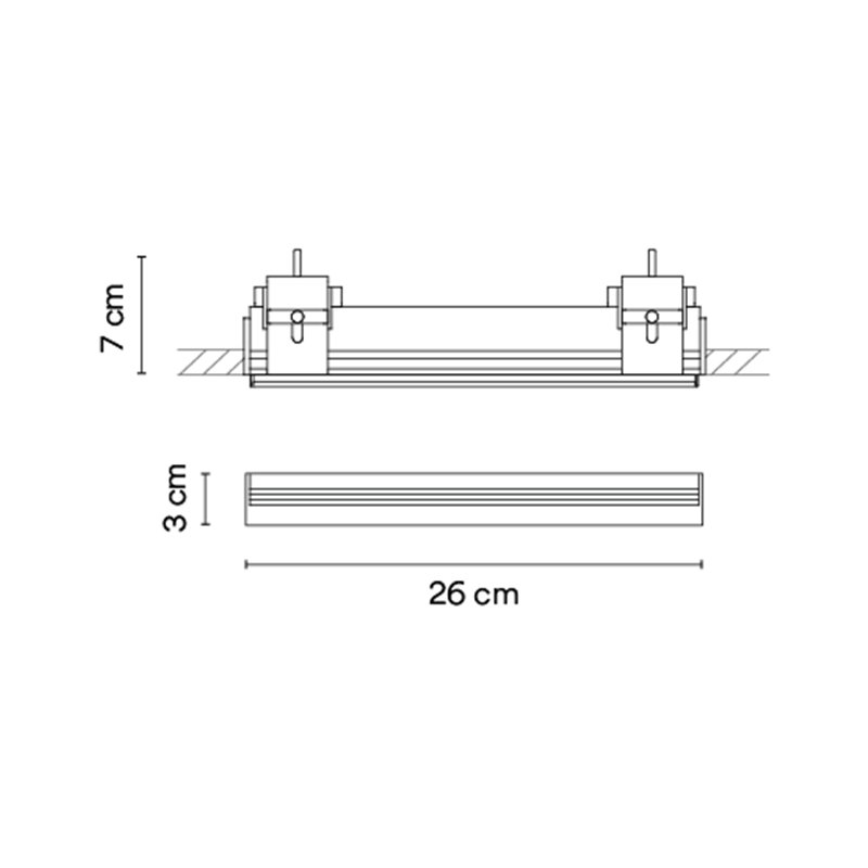 Vibia Line Wall Washer Trimless 26 x 3 cm - 3578 Deckenlampe