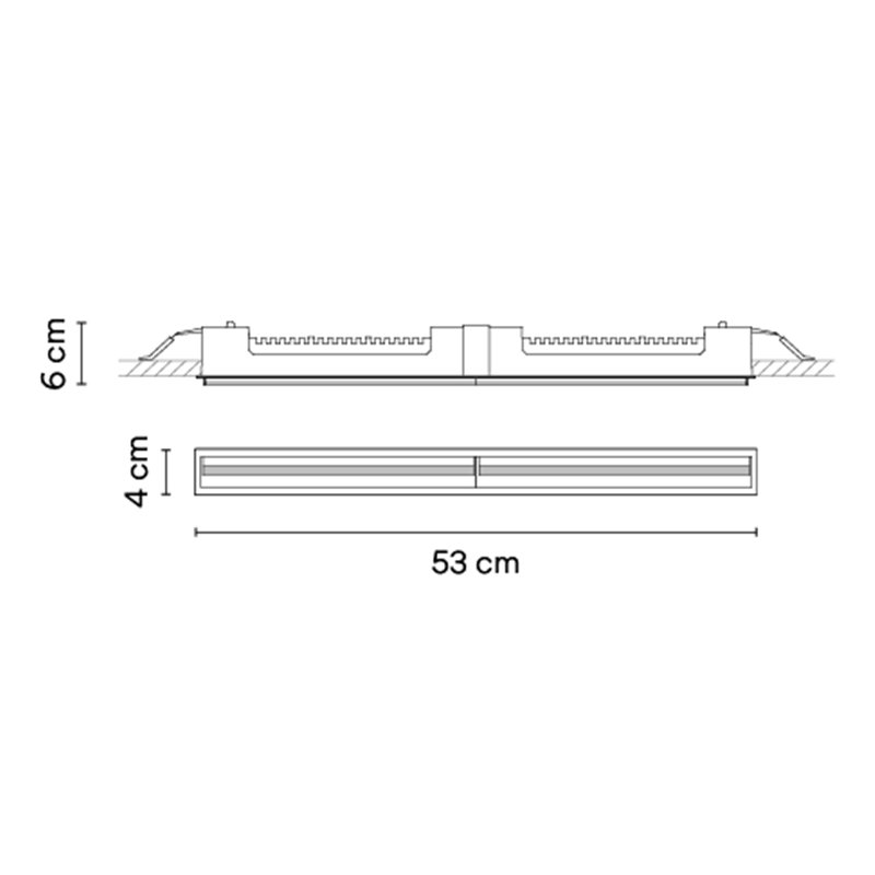Vibia Line Wall Washer Trim 53 x 4 cm - 3580 Deckenlampe