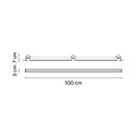 Vibia Line Colour Mood Grazer Trimless 100 x 3 cm - 3608 ceiling lamp