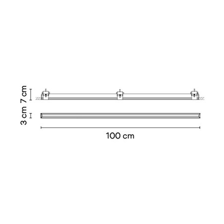 Vibia Line Colour Mood Grazer Trimless 100 x 3 cm - 3608 ceiling lamp