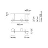 Vibia Palma 6x LED 150 cm - 3735 Hängelampe
