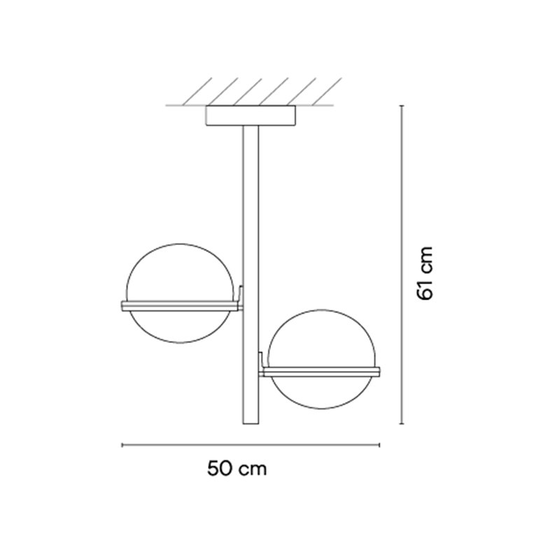 Vibia Palma 4x LED 50 x 61 cm - 3760 Deckenlampe