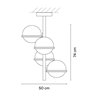 Vibia Palma 8x LED 50 x 74 cm - 3764 Deckenlampe