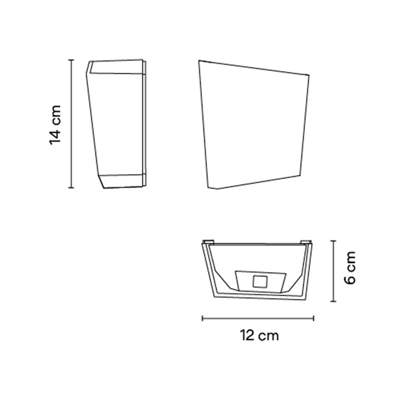 Vibia Break Plus 2x LED 12 x 14 cm - 4114 Wandlampe