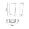 Vibia Break Plus 2x LED 21 x 34 cm - 4116 Wandlampe