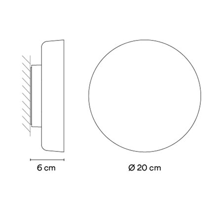 Vibia Dots outdoor 360° Surface Grazer Ø 20 cm - 4684 wall lamp