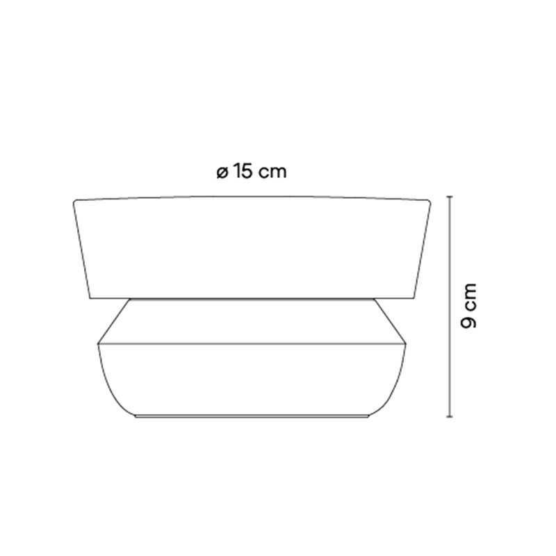 Vibia Dots outdoor 360° Surface Grazer Ø 15 x 9 cm - 4702 Wandlampe