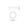 Vibia Duo petra Ø 47,5 cm x 12,5 cm - 4871 Deckenlampe