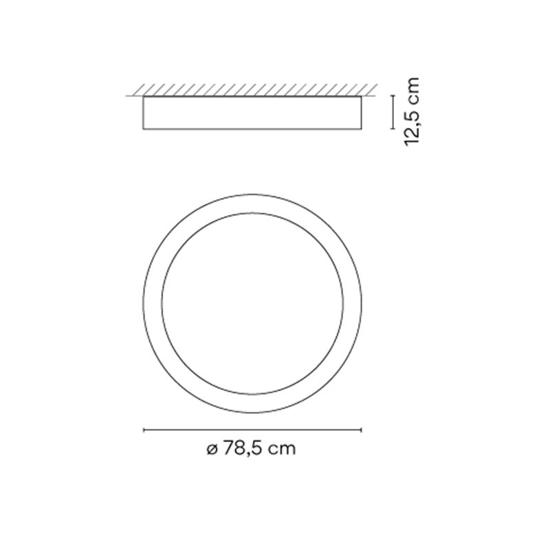 Vibia Duo Petra Ø 78,5 cm x 12,5 cm - 4873 Deckenlampe