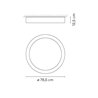 Vibia Duo Petra Ø 78,5 cm x 12,5 cm - 4873 Deckenlampe