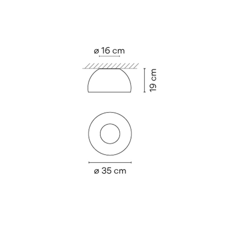 Vibia Duo Petra Ø 35 cm x 19 cm - 4875 Deckenlampe