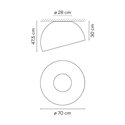 Vibia Duo Petra ø 70 cm x 47,5 cm - 4881 ceiling lamp
