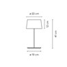 Vibia Warm Ø 19 x 41 cm - 4895 Tischlampe