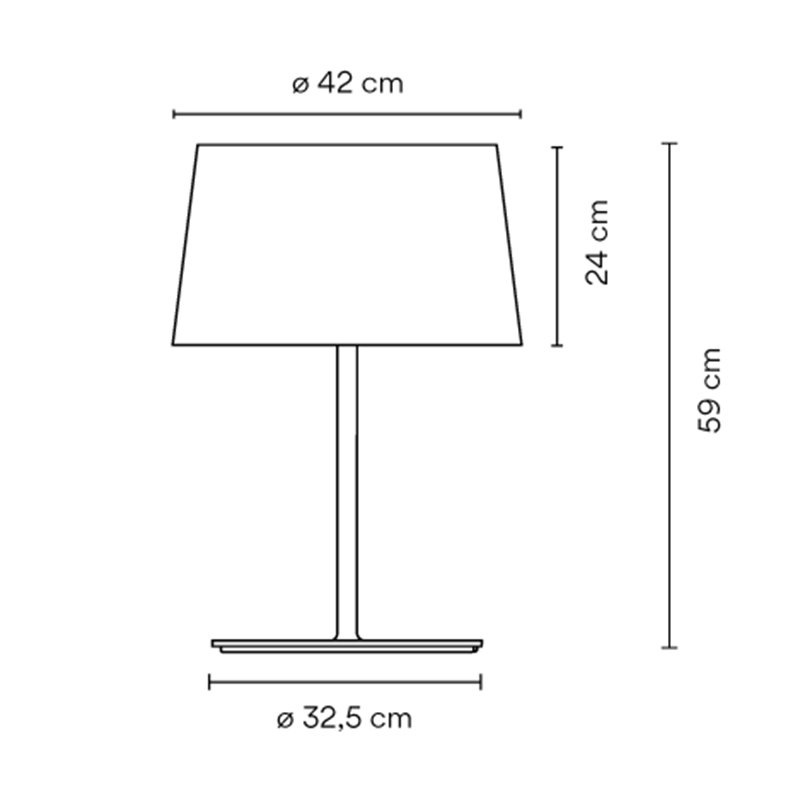 Vibia Warm Ø 32,4 x 59 cm - 4900 Tischlampe