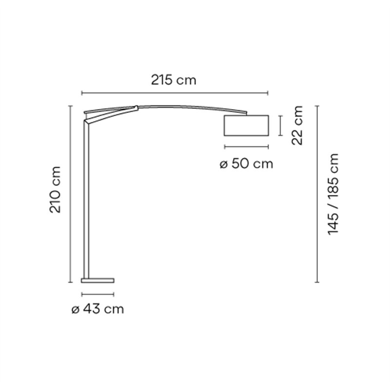 Vibia Balance 3x E27 Lampenschirm aus Pergamentpapier - 5191 Stehlampe