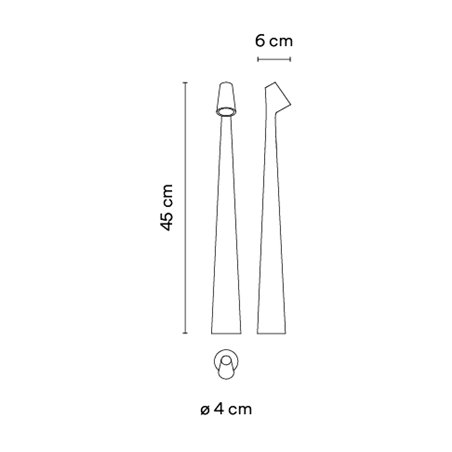 Vibia Africa portable Ø 5 x 45 cm - 5580 table lamp