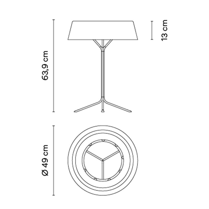 Vibia Lily Ø 49 x 63,5 cm - 5720 Tischlampe
