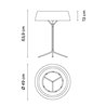 Vibia Lily Ø 49 x 63,5 cm - 5720 Tischlampe